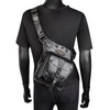 Cool SteamPunk Leather Waist Bag Retro Hiking Crossbody Bag Rock Men Women Gothic Black Fanny Packs Fashion Motorcycle Leg Bags