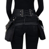 PU Leather Waist Packs Utility Lace Up Zipper Waist Belt Bag Phone Pouch Vintage Military Waist Packs Gothic Steampunk Style New