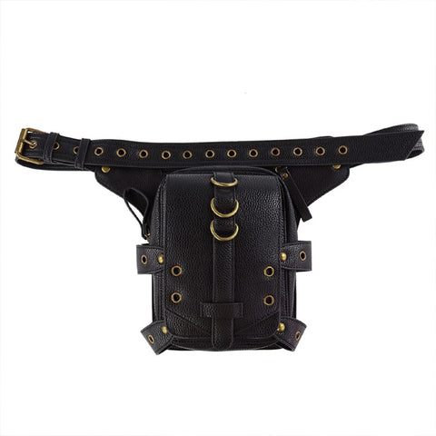 Vintage Steampunk Leather Steam Punk Retro Rock Gothic Retro Cosplay Battlegrounds Waist Bags Packs Victorian Womens Men Leg Bag