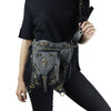 Steampunk Leather Men Thigh Drop Leg Bag Punk Rivet Motorcycle Women Messenger Bags Shoulder Crossbody Bag Waist Fanny Packs