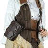 Cool SteamPunk Leather Waist Bag Retro Brown Crossbody Bag Rock Men Womens Gothic Black Fanny Packs Fashion Motorcycle Leg Bags
