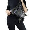 Steampunk Leather Men Thigh Drop Leg Bag Punk Rivet Motorcycle Women Messenger Bags Shoulder Crossbody Bag Waist Fanny Packs
