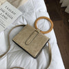 Elegant OL Square Crossbody Bags Mini Women Wooden Handle Handbag Brand Pu Leather Shoulder Bag Laides Messeng Bags