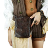 Cool SteamPunk Leather Waist Bag Retro Brown Crossbody Bag Rock Men Womens Gothic Black Fanny Packs Fashion Motorcycle Leg Bags