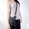 Lady Pockets Retro Messenger Bag Punk  Mujer Femme Women Shoulder Bag Men Hombre Women's High Quality PU Leather Travel Leg Bag