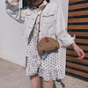 Bohemian Straw Bag Half Round Woven Handbag Crossbody Bags Handmade Rattan Shoulder Bag Holiday Beach Bag 2019 New Summer