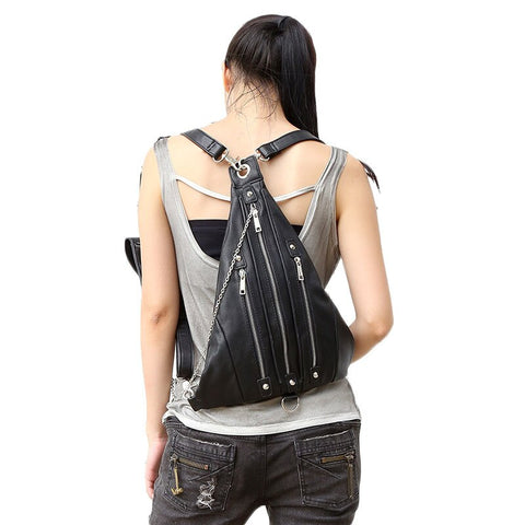 Retro Rock Steam Punk Messenger Shoulder Backpack Gothic Fashion Mobile Phone Men And Women Travel Shoulder Bags Unisex Waistbag