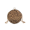 2018 New Fashion Leopard Small Round Bag Dinner Bag Female Korean Version Women's Chain Shoulder Slung Retro Box Bag