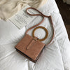 Elegant OL Square Crossbody Bags Mini Women Wooden Handle Handbag Brand Pu Leather Shoulder Bag Laides Messeng Bags