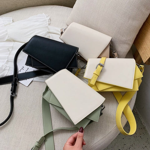Luxury Small Square Bags For Women 2019 New Handbags Women Bags Designer Panelled Shoulder Crossbody Bags Women Flap Handbags