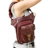 Carteras Mujer Leather Steam Punk Gothic Shoulder Bag Men Womens PU Leather Waist Bag Packs Unisex Messenger Bag Fashion Leg Bag