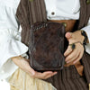 Cool SteamPunk Leather Waist Bag Retro Brown Crossbody Bag Rock Men Womens Gothic Black Fanny Packs Fashion Motorcycle Leg Bags