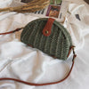 Bohemian Straw Bag Half Round Woven Handbag Crossbody Bags Handmade Rattan Shoulder Bag Holiday Beach Bag 2019 New Summer