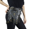 Steampunk Leather Men Thigh Drop Leg Bag Punk Rivet Motorcycle Women Messenger Bags Shoulder Crossbody Bag Waist Fanny Packs