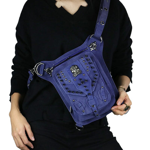 Vintage Steampunk Fanny Bag Steam Punk Retro Rock Gothic Bag Goth Shoulder Waist Bags Packs Victorian Style Women's Men Leg Bags