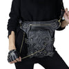 Steampunk Bags Gothic Waist Bags Packs Retro Rock Leather Women Fashion Men Holster 2019 Shoulder Messenger Leg Bags Punk Wind
