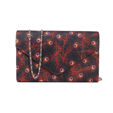 Women's Bags 2019 New National Wind Peacock Feather Small Square Bag Fashion Printing Pu Leather Shoulder Slung Handbag Bolsos