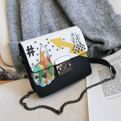 2019 Cartoon Dog Women Messenger Bags Mini Shoulder Bag Women Brands Designer Handbags Ladies Small Crossbody Bags Female