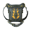 Steampunk Men Women Punk Waist Bags Vintage Rock Messenger Bag Fashion PU Leather Black Travel Shoulder Bags Unisex Fanny Packs