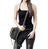 Steampunk Men Women Punk Waist Bags Vintage Rock Messenger Bag Fashion PU Leather Black Travel Shoulder Bags Unisex Fanny Packs