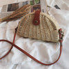 Bohemian Straw Bag Half Round Woven Handbag Crossbody Bags Handmade Rattan Shoulder Bag Holiday Beach Bag 2019 New Summer