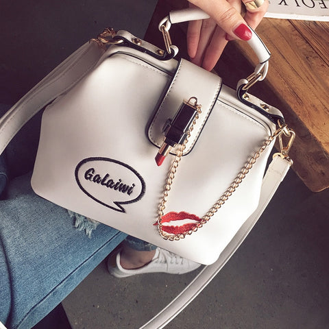 Women Bags Red Lip Seal Chains Lipstick Decoration Handbag Laides Purse Handbag Women Evening Clutch Messenger Shoulder Bags